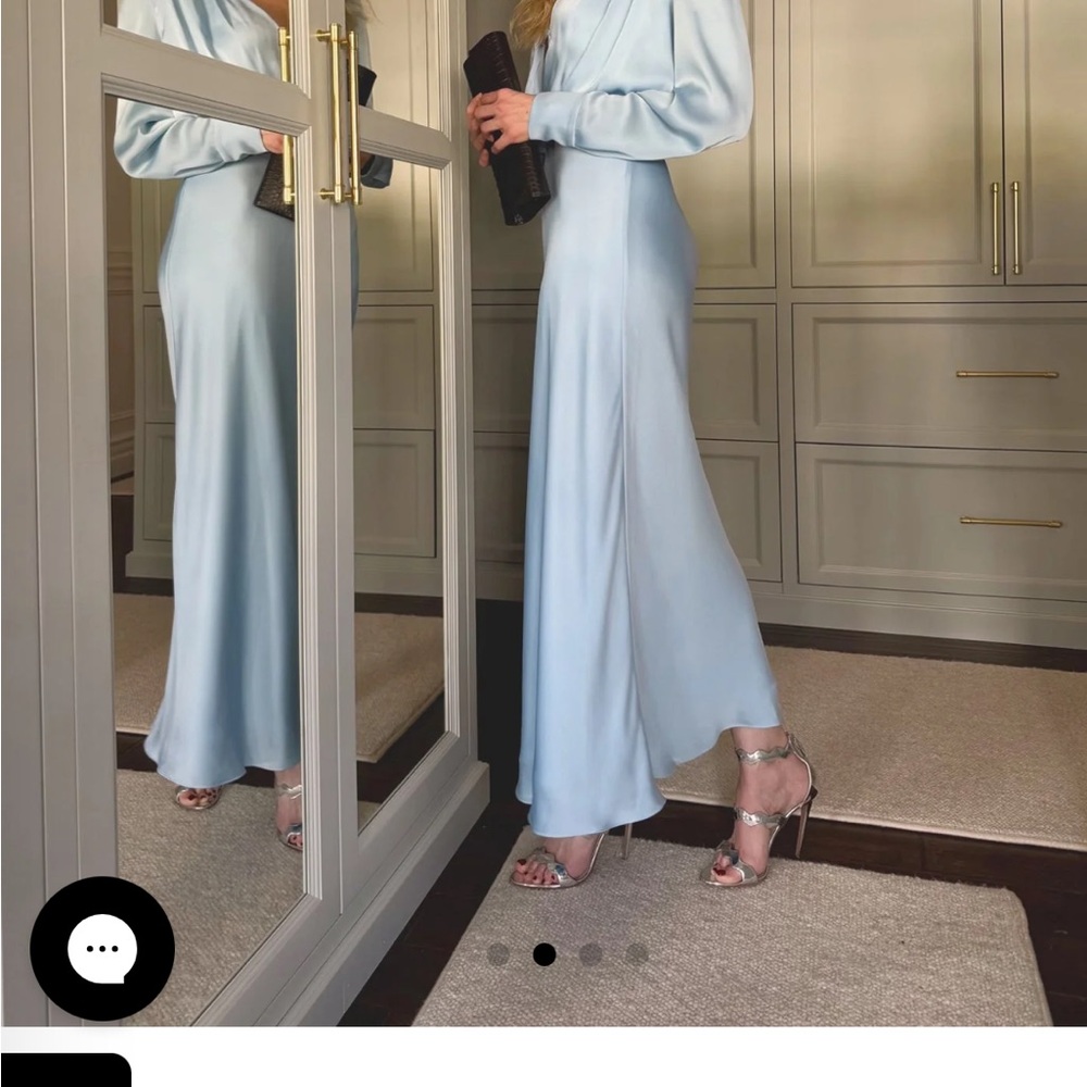 Favorite Daughter Nita Blue Bishop Sleeve Maxi dress